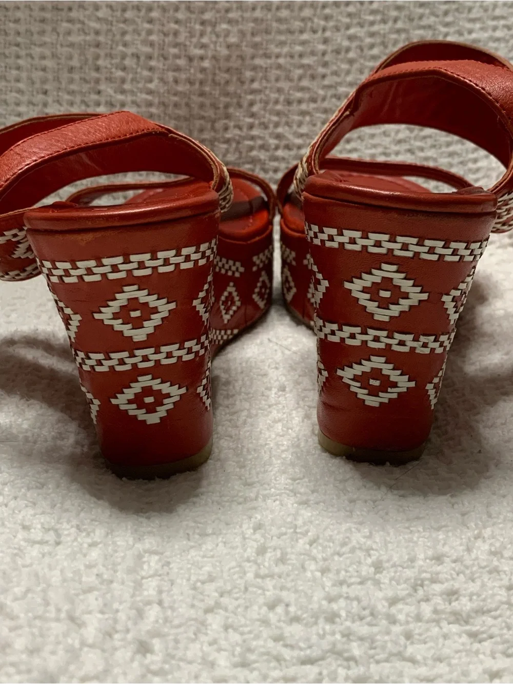 Tory Burch Reena Leather Platform Wedge Sandals